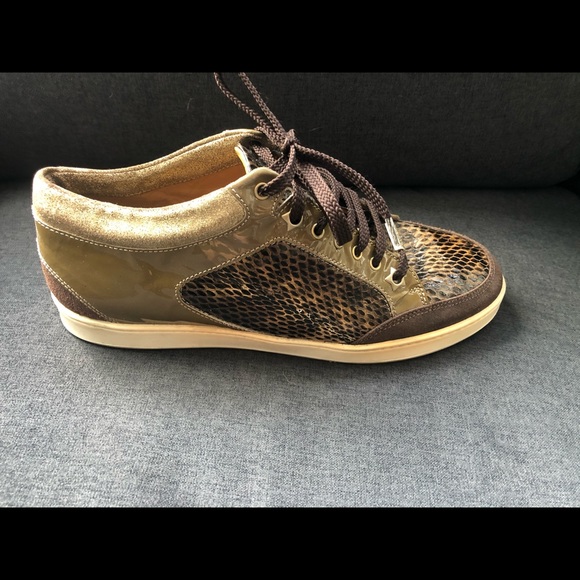Snakeskin Jimmy Choo Sneakers - Picture 5 of 7